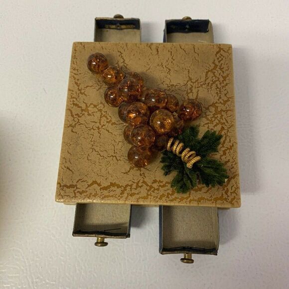 Vintage Handmade Decor Glass Grapes Tile - Picture 2 of 8